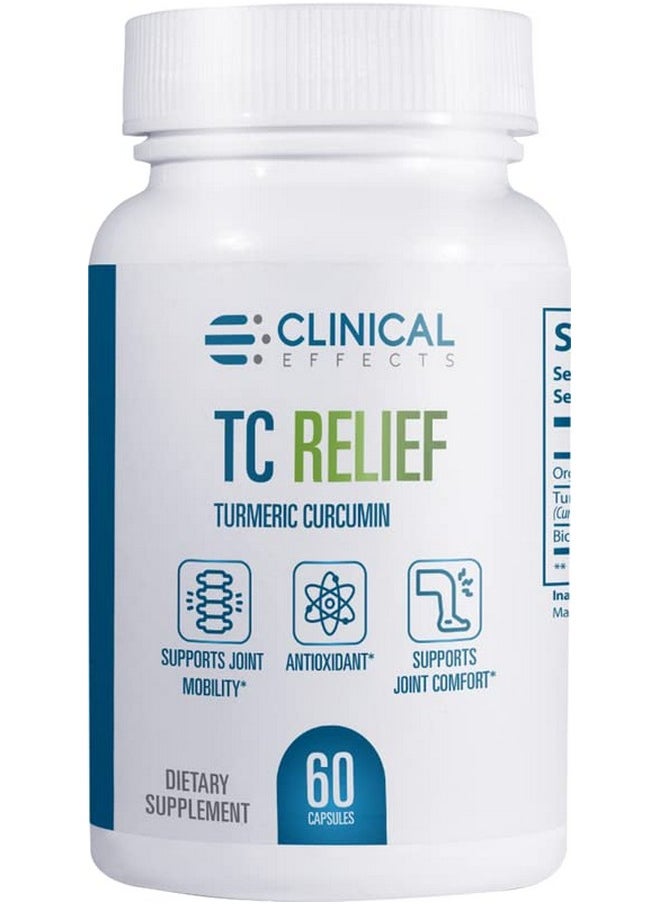 Clinical Effects Tc Relief Turmeric Curcumin With Bioperine Black Pepper Joint Supplement And Immunity Support 60 Capsules  - Image 2
