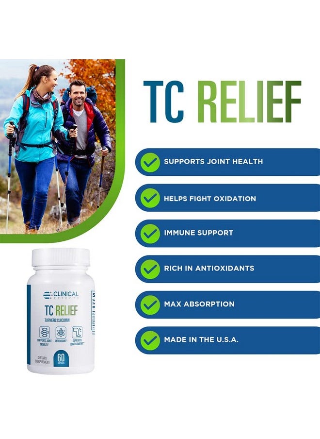 Clinical Effects Tc Relief Turmeric Curcumin With Bioperine Black Pepper Joint Supplement And Immunity Support 60 Capsules  - Image 5
