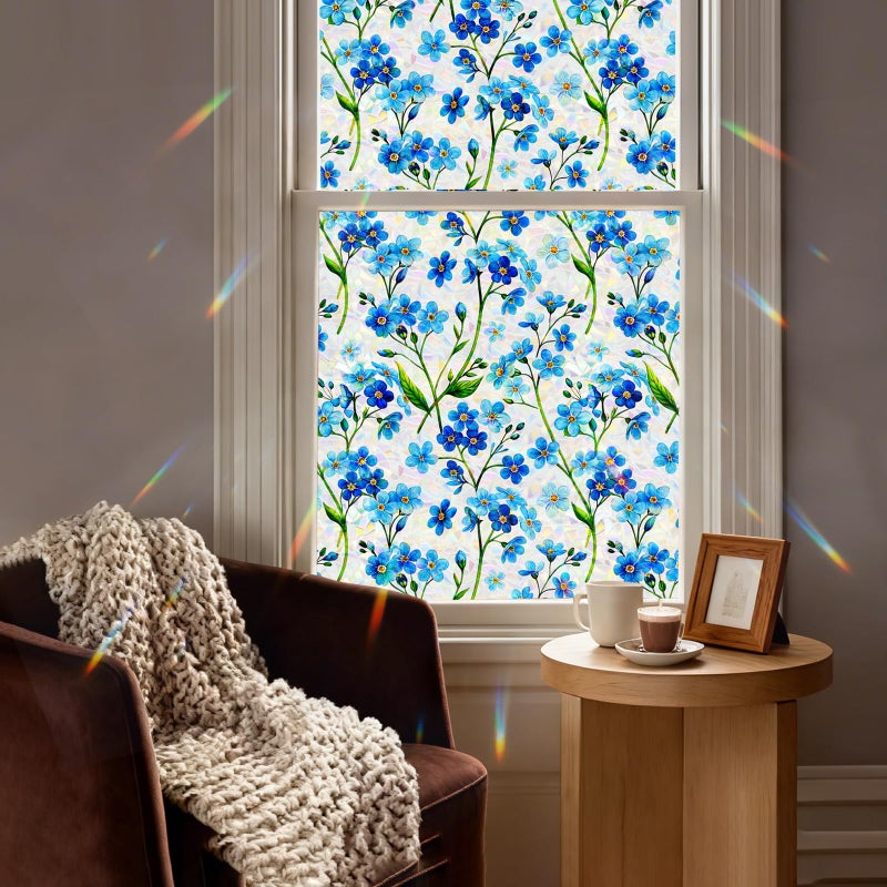 SOMWISE Rainbow Window Privacy Film,Heat Control,UV Blocking,Anti-Glare,Day & Night Privacy Protection & Decoration for Home, Bathroom,Glass Door,Static Cling,Renter-Friendly with Installation Tools - Image 5