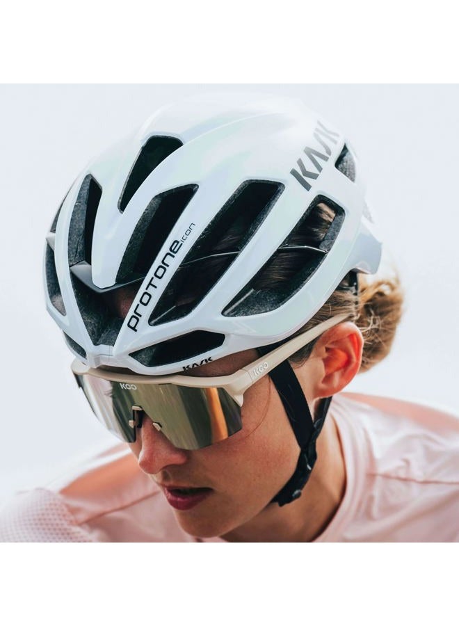 KASK Protone Icon Bike Helmet I Aerodynamic Road Cycling, Mountain Biking & Cyclocross Helmet - White - Medium - Image 2