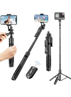 Tripod Wireless Selfie Stick with Remote160cm/63in Extendable Gimbal Stabilizer Lightweight Travel Camera Tripod Compatible with iPhone and Android Smartphones - pzsku/ZCC9CB918BFC0DAD2B9D2Z/45/_/1729348542/c74e7212-866c-4ed8-b774-7bb7e574f8db