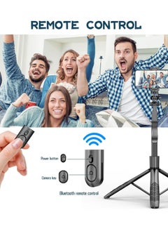 Tripod Wireless Selfie Stick with Remote160cm/63in Extendable Gimbal Stabilizer Lightweight Travel Camera Tripod Compatible with iPhone and Android Smartphones - pzsku/ZCC9CB918BFC0DAD2B9D2Z/45/_/1729348563/ecf5f2b8-c873-492e-8c03-e22c9db99519