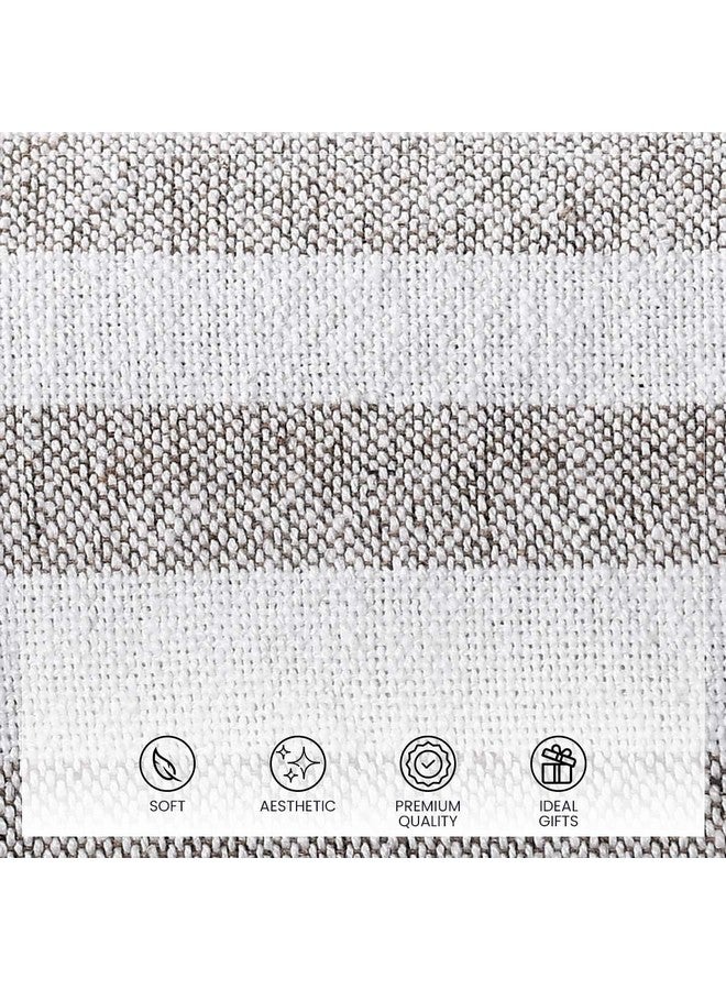 SASHAA WORLD Striped Throw Bedcover| Super Soft & Breathable | Bedcover for Living Room & Bedroom | Grey & White Throw Bedcover | 170 x 200 Cm - Image 3
