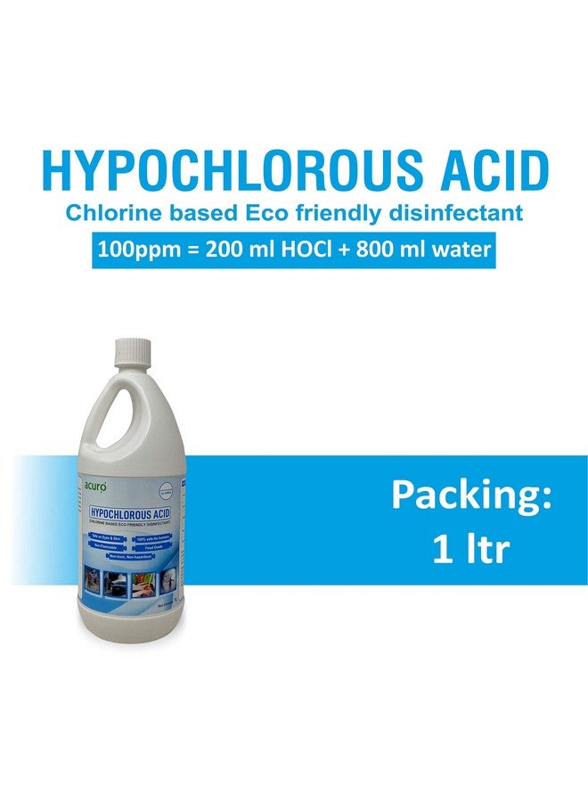 acuro HYPOCHLOROUS ACID: DRDO recommended & EPA approved Eco friendly disinfectant | Safe for Skin (1ltr) - Image 4
