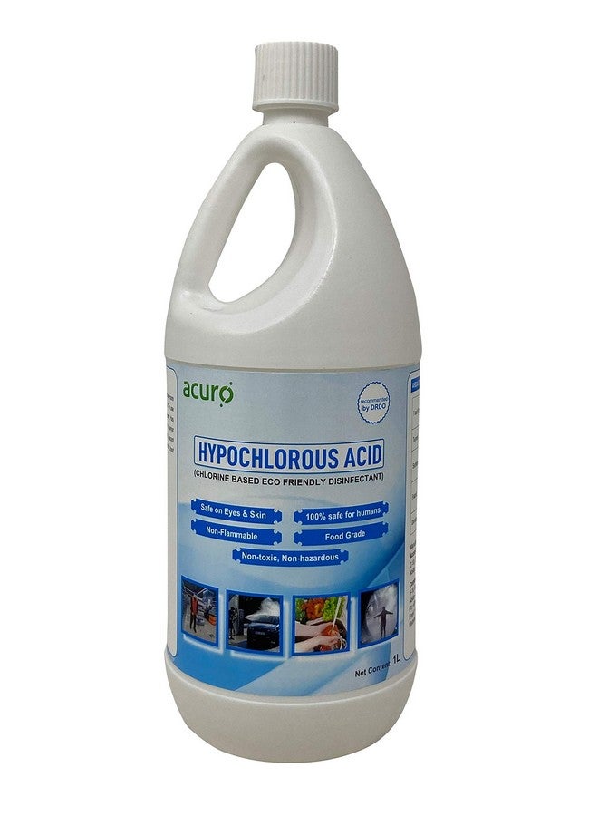 acuro HYPOCHLOROUS ACID: DRDO recommended & EPA approved Eco friendly disinfectant | Safe for Skin (1ltr) - Image 1