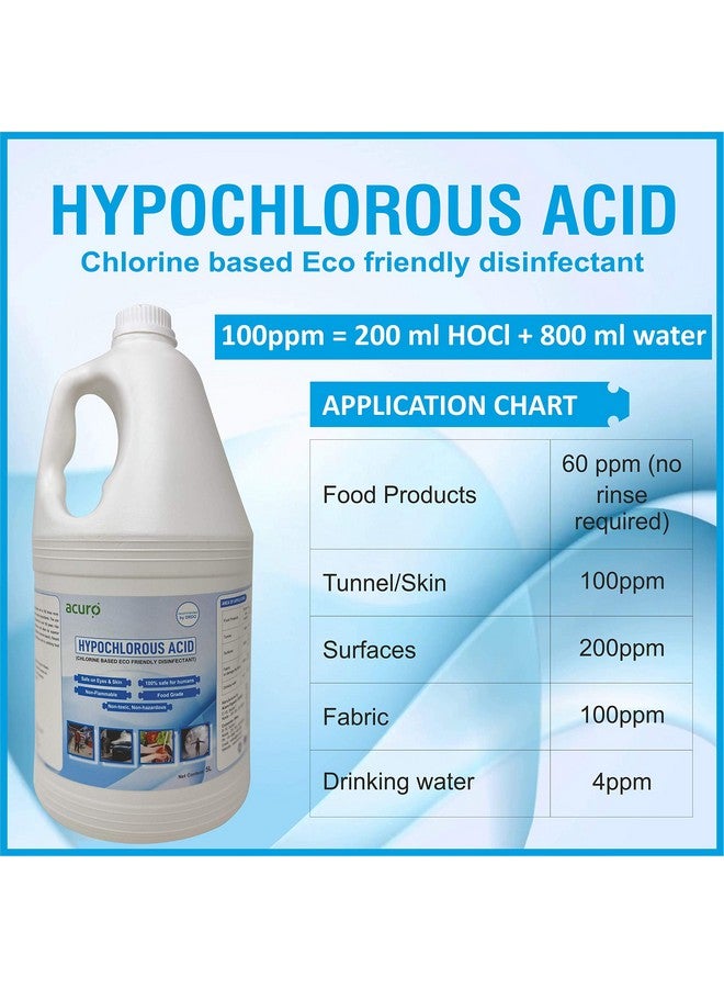 acuro HYPOCHLOROUS ACID: DRDO recommended & EPA approved Eco friendly disinfectant | Safe for Skin (1ltr) - Image 3