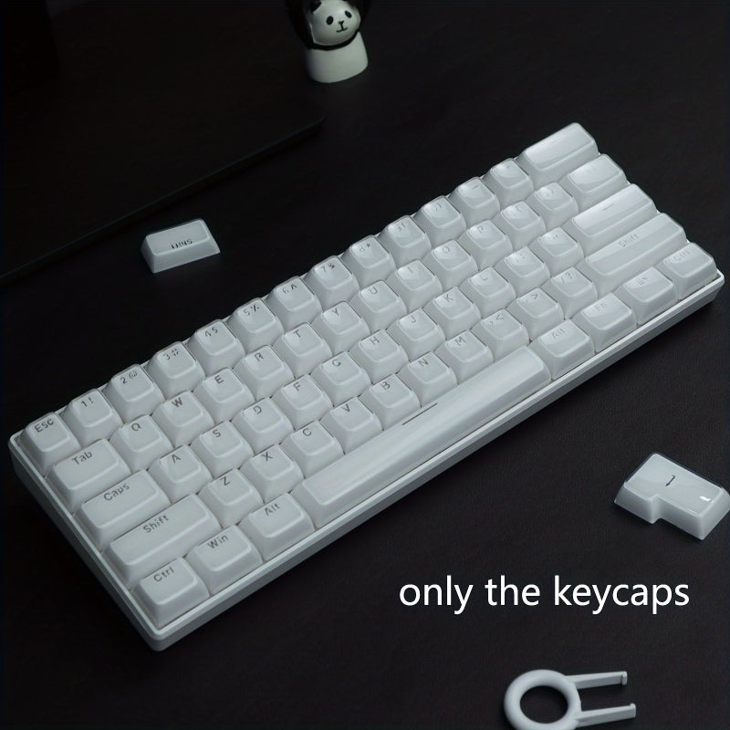 136 Key Multicolor Crystal Keycaps Transparent PC Craft Compatible MX Switches 6.25U Spacebar Blue Suitable 61 64 68 82 84 87 96 98 100 104 - Image 4