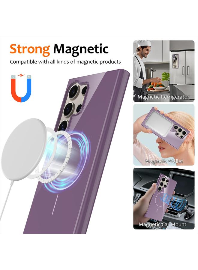 S-TOP Case For Samsung Galaxy S24 Ultra 5G Glossy TPU Shockproof MagSafe Phone Case with Lanyard - Image 2