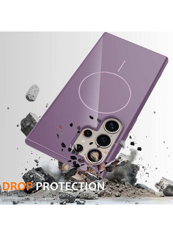 S-TOP Case For Samsung Galaxy S24 Ultra 5G Glossy TPU Shockproof MagSafe Phone Case with Lanyard - Image 4