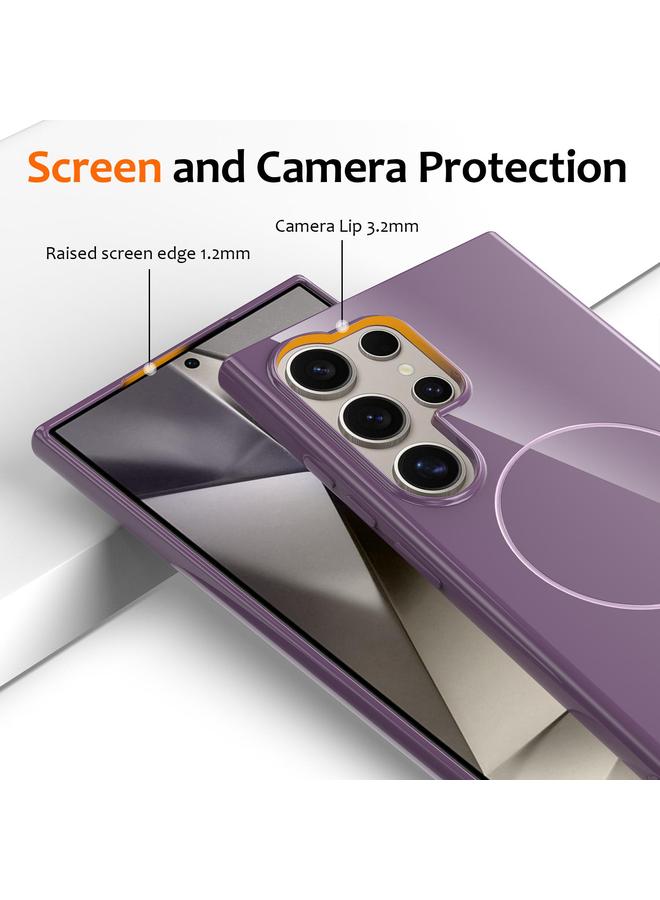 S-TOP Case For Samsung Galaxy S24 Ultra 5G Glossy TPU Shockproof MagSafe Phone Case with Lanyard - Image 3