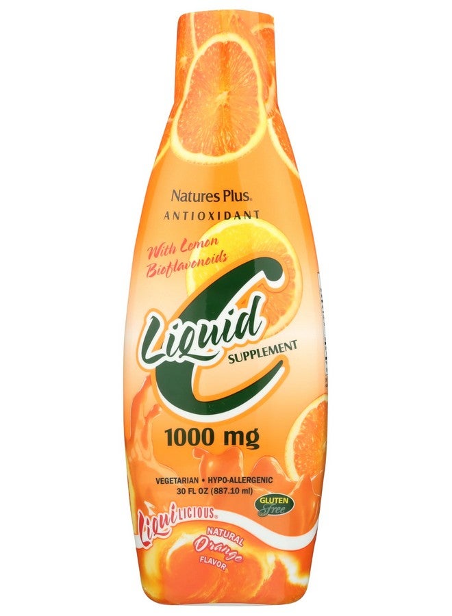 NaturesPlus Liquid Vitamin C - 1000 mg, 30 fl oz - With Lemon Bioflavonoids - Vegetarian, Gluten Free - 30 Servings
