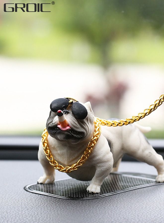 GROIC Bully Pitbull Dog Car Interior Decoration Dashboard Ornament Fashion Funny Cute Home Decoration Auto Accessories Car Decoration Interior - Image 1
