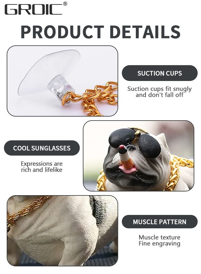 GROIC Bully Pitbull Dog Car Interior Decoration Dashboard Ornament Fashion Funny Cute Home Decoration Auto Accessories Car Decoration Interior - Image 5