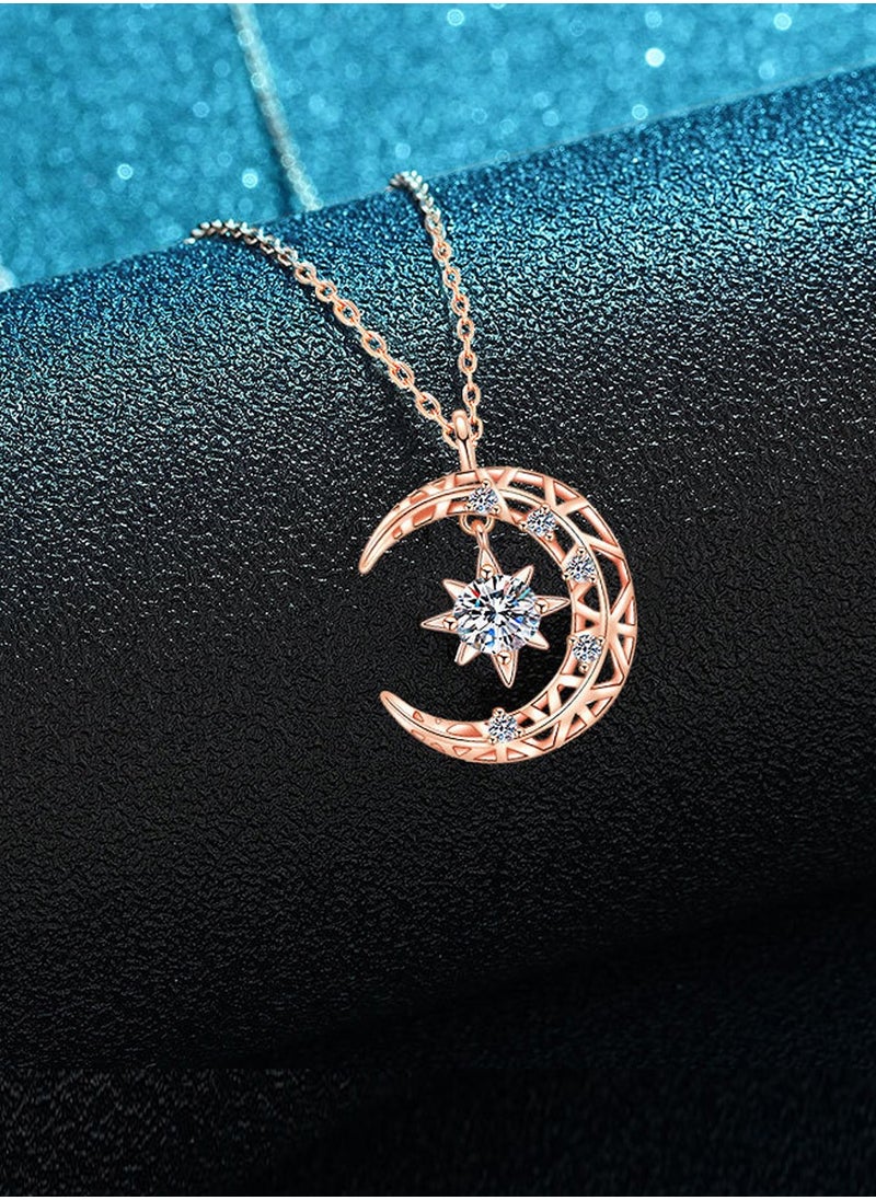 Stars and Moon Style Womens Girls Necklaces, Anniversary/Birthday/Party Gifts for her, Fashionable & All-match Style, Copper with Gold Plating & Cubic Zircon Materials with Gift Box - pzsku/ZCC9CE99FD854434F1362Z/45/_/1722998466/af7ee018-4e2c-47dd-ba30-f7830dbcfea4