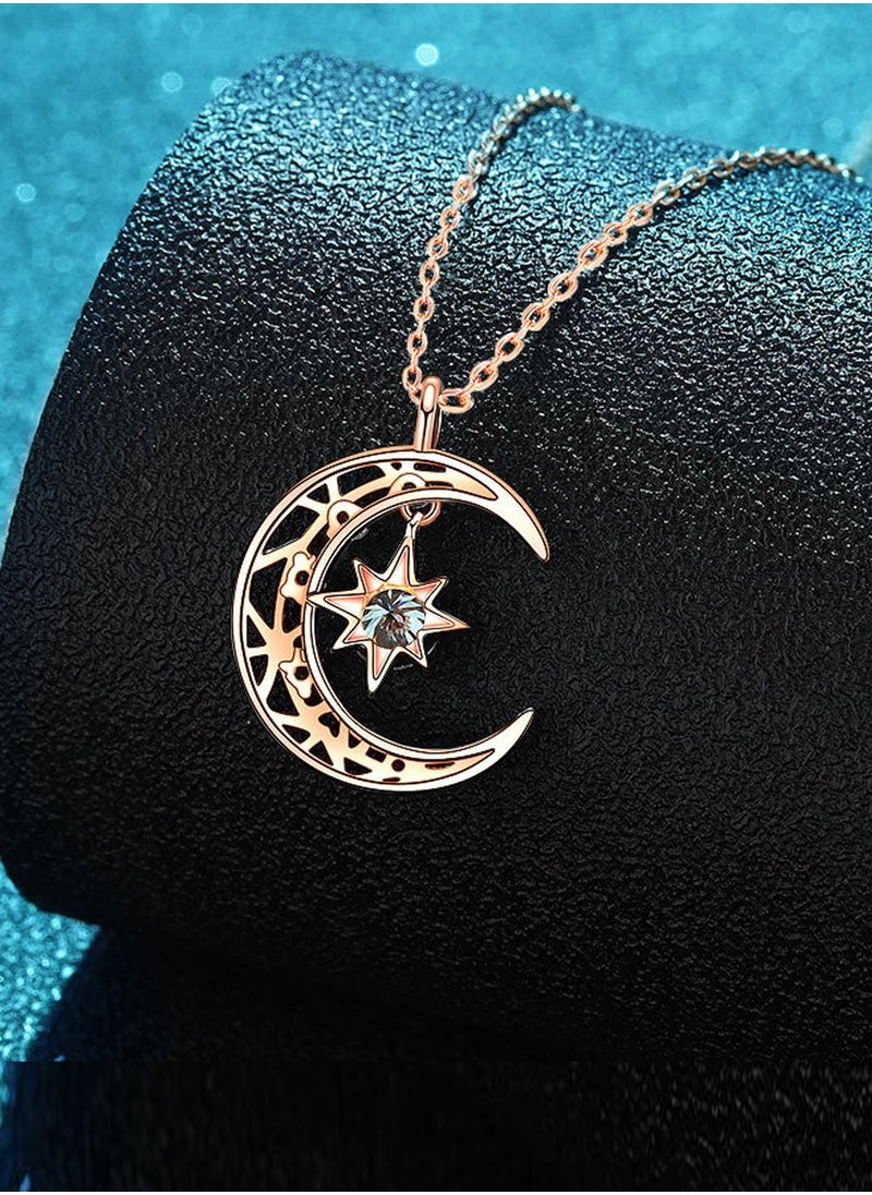 Stars and Moon Style Womens Girls Necklaces, Anniversary/Birthday/Party Gifts for her, Fashionable & All-match Style, Copper with Gold Plating & Cubic Zircon Materials with Gift Box - pzsku/ZCC9CE99FD854434F1362Z/45/_/1722998476/fc5a7697-4a49-4f19-bb96-03300fb3ce80