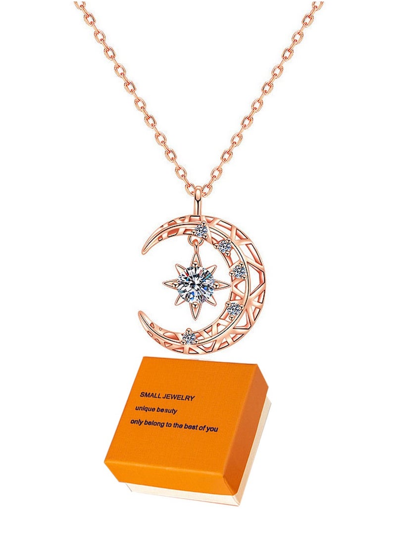 Stars and Moon Style Womens Girls Necklaces, Anniversary/Birthday/Party Gifts for her, Fashionable & All-match Style, Copper with Gold Plating & Cubic Zircon Materials with Gift Box - pzsku/ZCC9CE99FD854434F1362Z/45/_/1726220453/c20ab211-c386-43f6-8077-c03d81c0e1f7