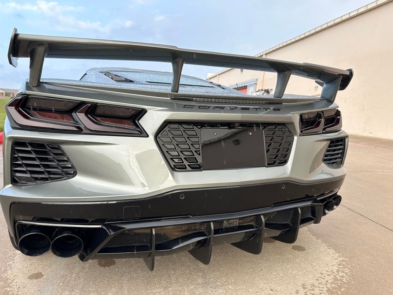 Yipmotiv Rear License Plate Frame for Corvette C8 Z51 Coupe HTC Stingray 2020 2021 2022 2023 2024 2025 2026,Not for Z06,License Plate Cover (Style A) - Image 5