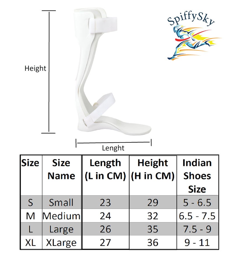 SpiffySky AFO Splint | Ankle Foot Orthosis Support | Foot Drop Splint | Orthotics Ankle Foot Brace Stabilizer (S-Right) - Image 3