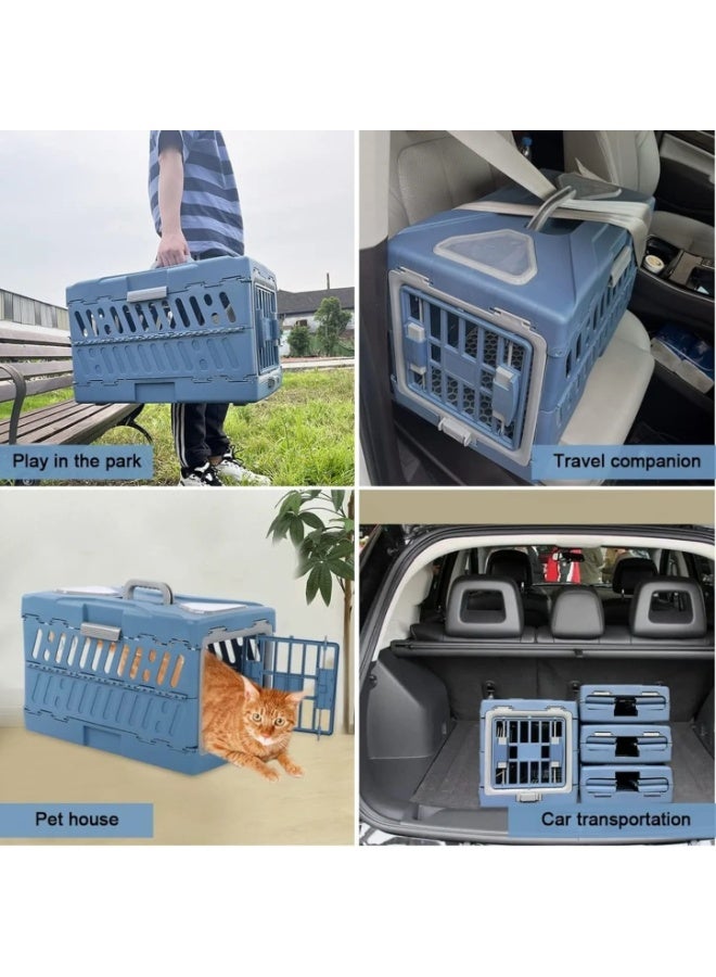 بادو حاملة الحيوانات الأليفة القابلة للطي من بادو، لون أزرق - 56×33×37 سم - Image 3