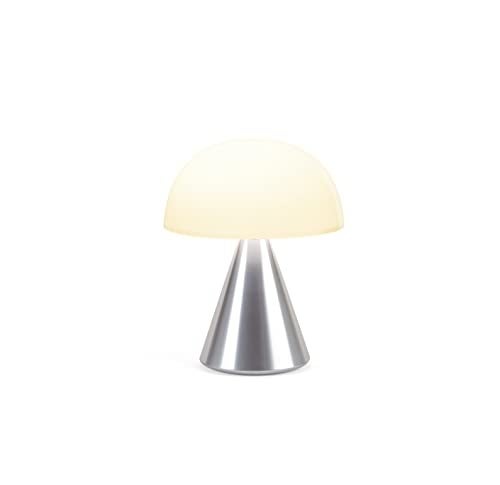 Lexon Mina L Mushroom Lamp - 9 LED Color Table Lamp for Bedrooms, Living Room & Office - Cordless, Rechargeable with 24h Light & Dimmer, Aluminum, Large - Dark Red - Image 1