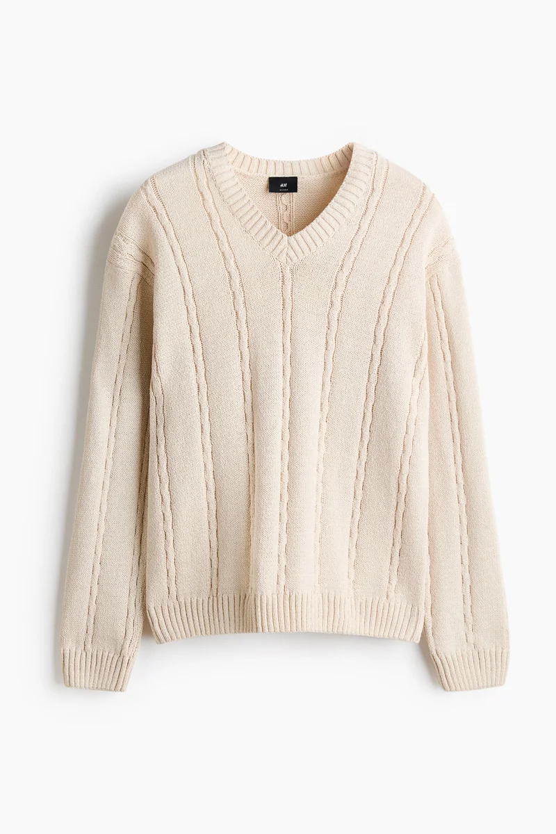 H&M Relaxed Fit Cable-knit jumper