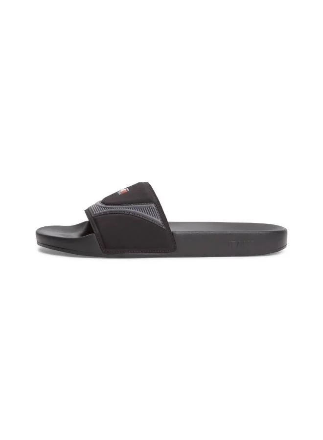 Tommy Jeans Black Logo Strap Pool Slides for Men | Best Price UAE