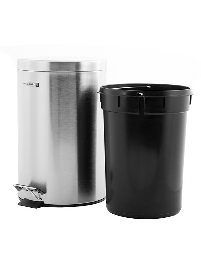 Royalford Stainless Steel Pedal Bin silver - Image 3