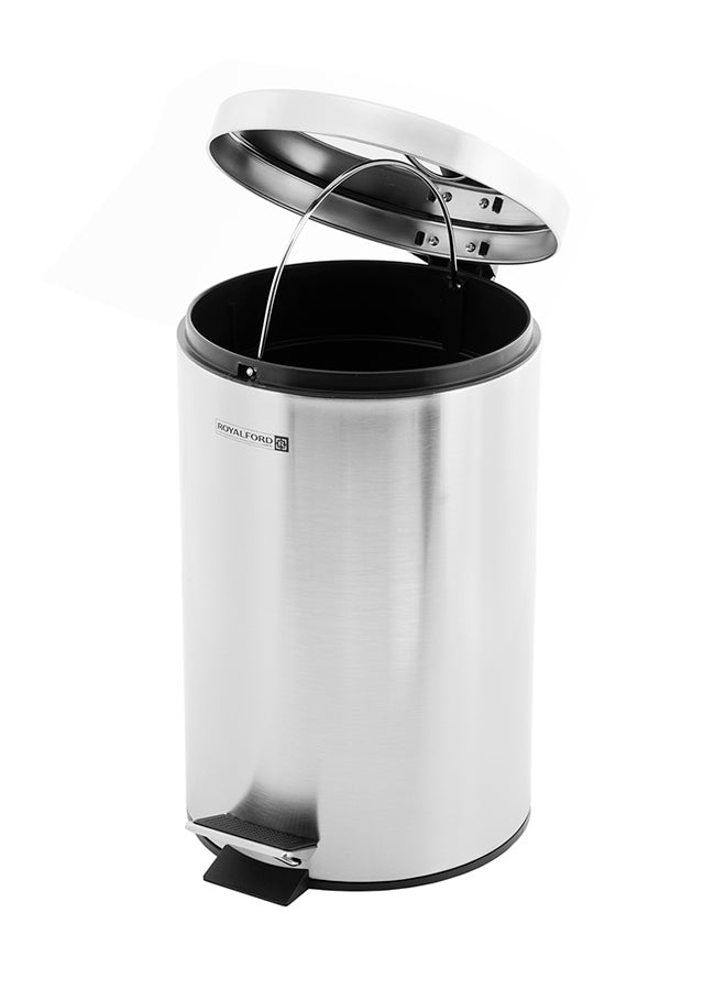 Royalford Stainless Steel Pedal Bin silver - Image 2