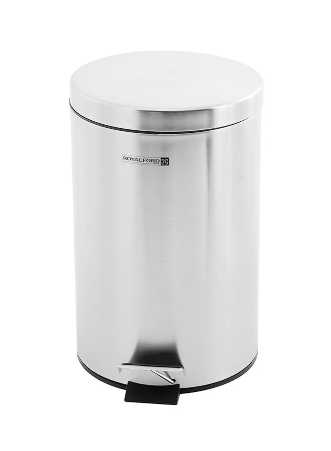 Royalford Stainless Steel Pedal Bin silver - Image 1