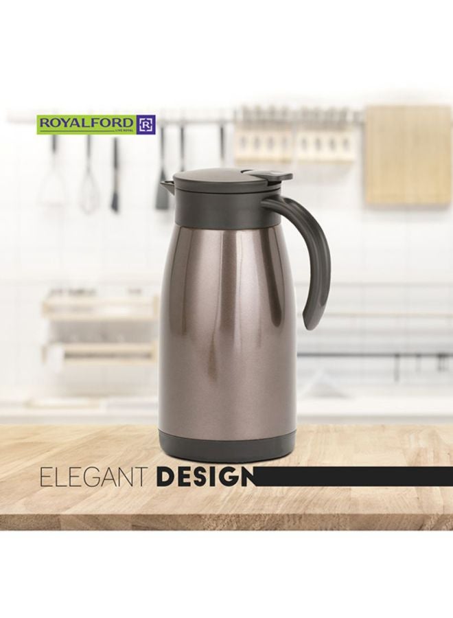 Royalford Portable Stainless Steel Double Walled Insulated Vacuum Coffee Pot Assorted 1Liters - Image 3