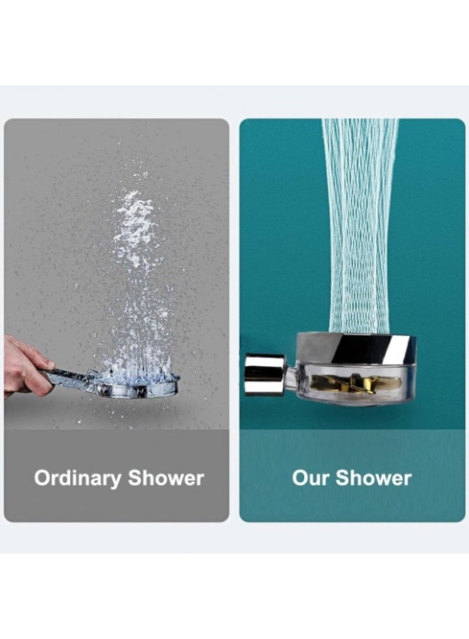 NAMA Turbo-Powered Shower Head With A High-Pressure Filter. It Offers A Unique Showering Experience With A Strong, Focused Water Flow That Increases Pressure, Even In Low-Pressure Settings. The Head Features An Internal Rotating Fan That Gives The Water Stream A Distinct, Powerful Shape. It Also Includes A Water Filter To Help Purify The Water From Impurities - Image 4