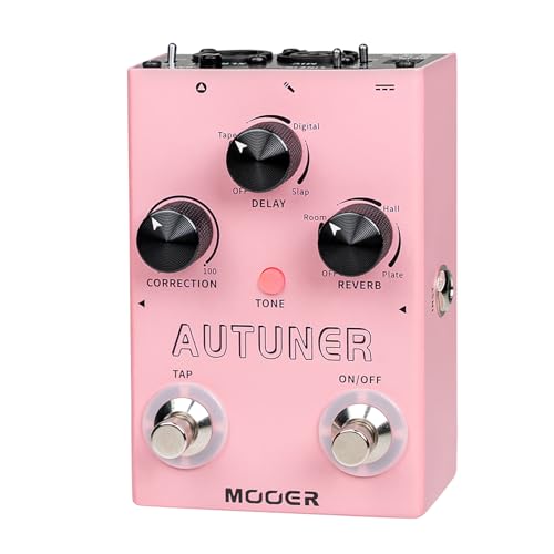 MOOER Autuner Vocal Effects Processor Voice Pedal Pitch Correction Reverb Delay Guitar Vocal Stompbox Microphone Amplifier for Guitarist Recording Live Performance Singing Streaming (MVP1) - Image 1