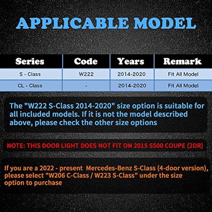 ريحني قطعتان من مصباح باب شعار Mb، مصباح ترحيب غير باهت، أضواء البرك، مصباح باب شعار، متوافق مع الملحقات S400 S450 S500 S550 S600 S63 S65 S680 S Class W222 2014-2020 - Image 3
