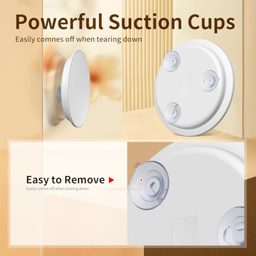 Suupvaor Magnifying Mirror 10X with Suction Cups, 6inch Travel 10X Magnified Mirror Large Round Makeup Mirror with High Magnification, Make up Mirror with Tweezers Sets - Image 3