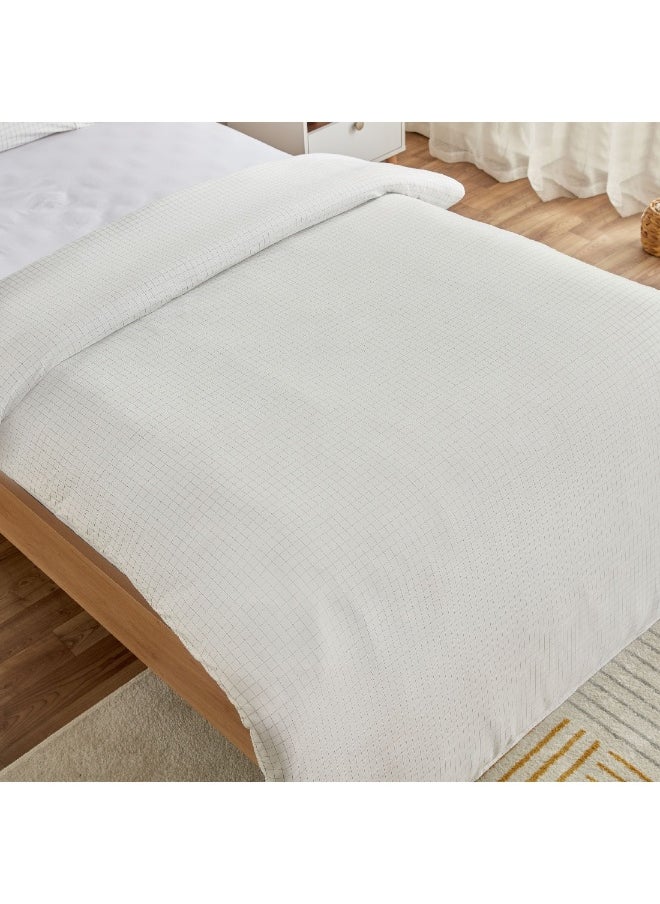 Home Box Ferum Stripe 3-Pieces Microfiber Queen King Duvet Quilt Cover Set 220 x 220 cm  - Image 1