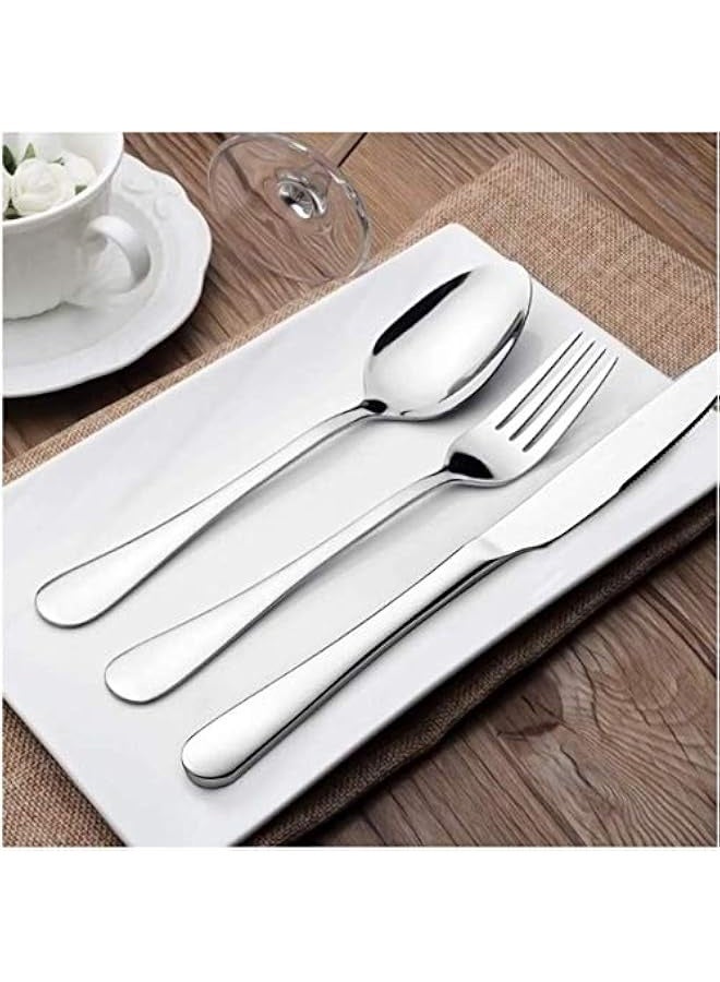 Generic SooFam Stainless Steel Portable Travel Camping 8-Piece Cutlery Set, Including Knife Fork Spoon Chopsticks Cleaning Brush Straws (Portable Silver) - Image 2