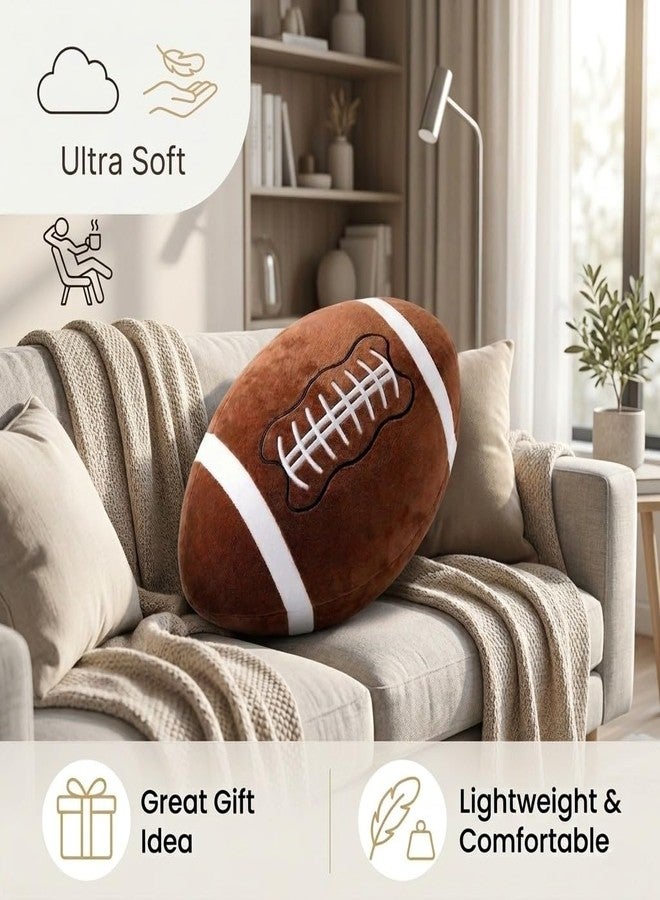 MSYA Football Throw Pillow 20x12 Inch, Soft Plush American Football Pillow for Couch, Bed & Living Room, Decorative Sports Pillow, Cozy Gift for Football Fans - Image 2