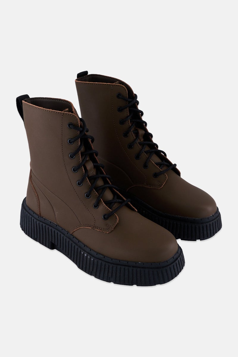 PUMA Women Dinara Lace Up Outdoor Ankle Boots, Chocolate  - Image 1
