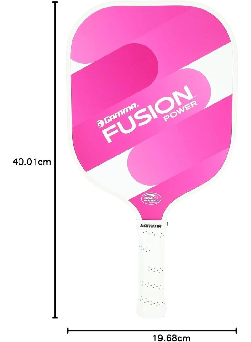 Gamma Fusion Power Pickleball Paddle, 8.25-Inch Wide Fiberglass Surface Maximizes Hit Potential For All Skill Levels, Pink - Image 5