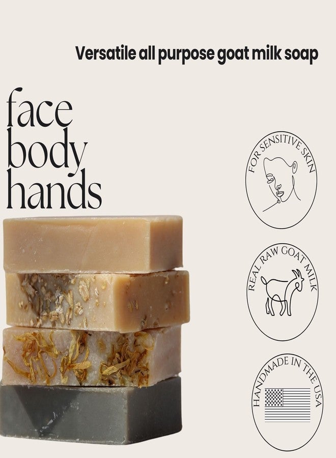 Amallow Premium Goat Milk Soap Bars - Dry Skin, Gentle, Organic & Soothing - Hand Made in USA with Real Goat Milk - Large 5 OZ (Pack of 4) - (Variety Pack) - Image 2
