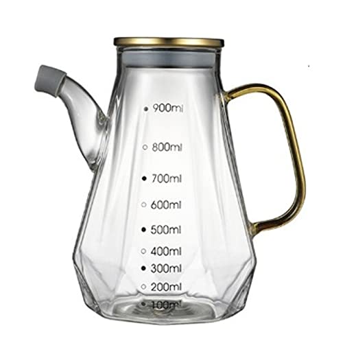 MEZON 900ML Glass Oiler Cooking Seasoning Oil Bottle Sauce Bottle Large Capacity Scale Oil Pot Home Kitchen Supplies Container - Image 1