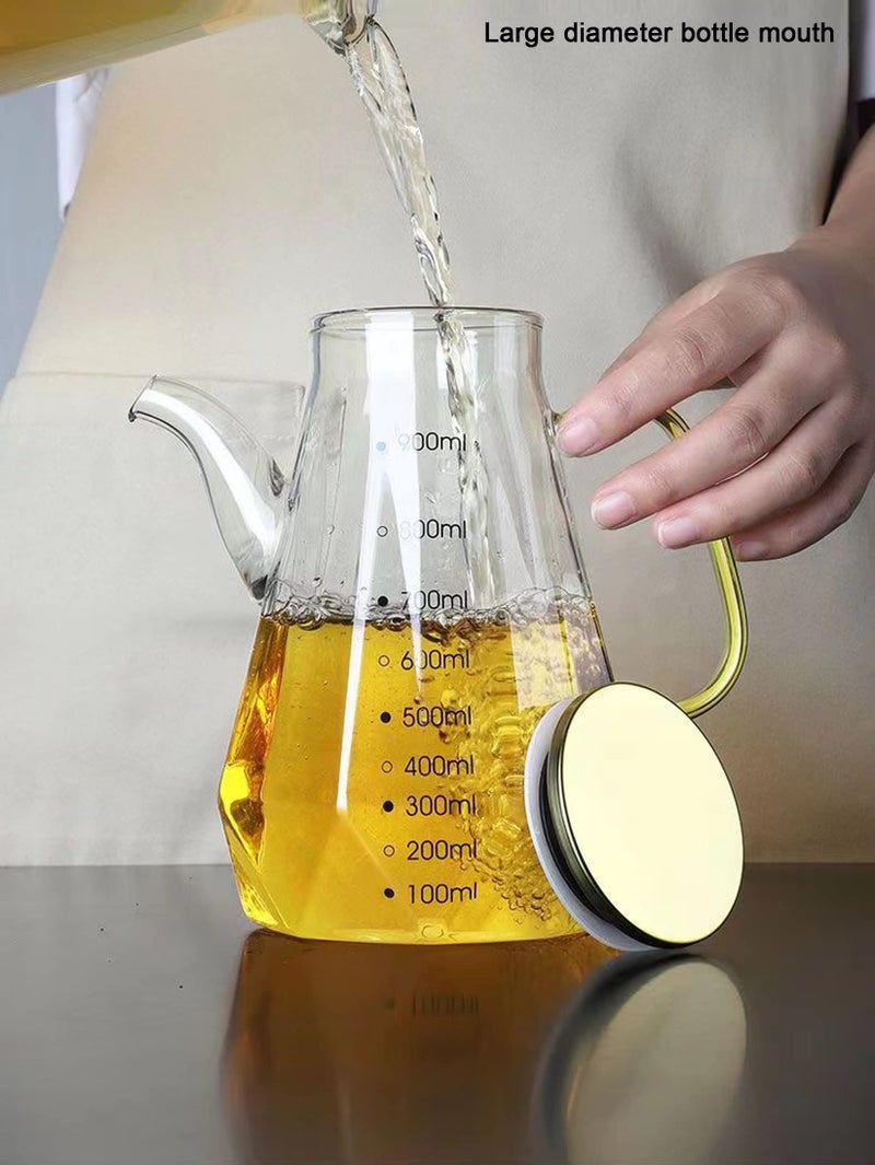 MEZON 900ML Glass Oiler Cooking Seasoning Oil Bottle Sauce Bottle Large Capacity Scale Oil Pot Home Kitchen Supplies Container - Image 5