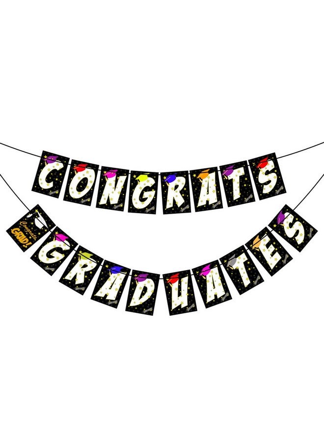 Balloonistics Congrats Graduates Banner for Graduation Day Celebrations - Image 2