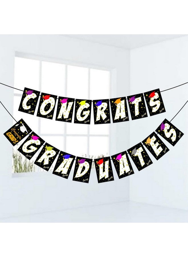 Balloonistics Congrats Graduates Banner for Graduation Day Celebrations - Image 1