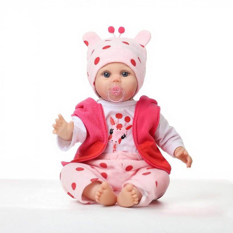 Kdudgso Reborn Baby Dolls Girl 22 Inch Lucy Cute Realistic Baby Doll Lifelike Vinyl Reborn Baby Doll Real Life Bebe Silicona with Feeding Kit Toys for Gifts for Kids 3 - Image 2