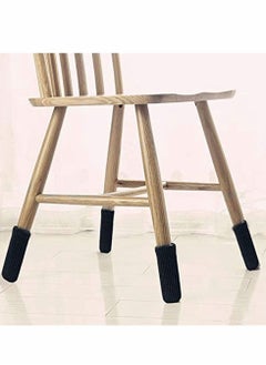Y&D 32 PCs Chair Leg Socks Leg, Floor Protectors for Avoid Scratches, High Elastic Furniture Pads Set Moving Easily and Reduce Noise, Near-Silent Felt Padded Protector Socks, Black  - Image 2