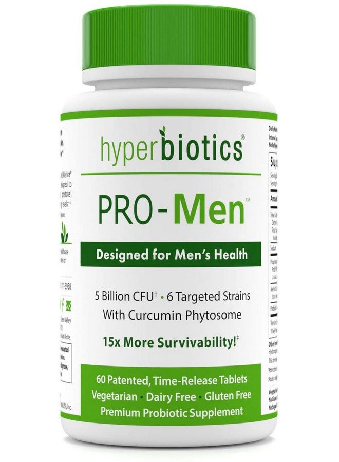 Hyperbiotics Pro Probiotics For Men ; Time Release Tablets ; Digestive Health Immune System Support Urinary Prostate* ; Shelf Stable ; Vegan Dairy & Gluten Free ; 60 Count - Image 1