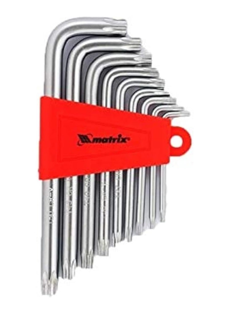 Mtx Hex Wrenches Torx With Satin Coating 9 pcs T10-T50 CrV 123059