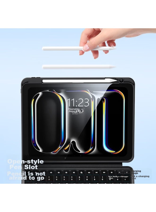 Smorss Bluetooth Keyboard Case For Apple Ipad, Compatible With Ipad 9th Generation 10.2/10.5 Inch Tablets, Stand And Protective Cover - Image 2