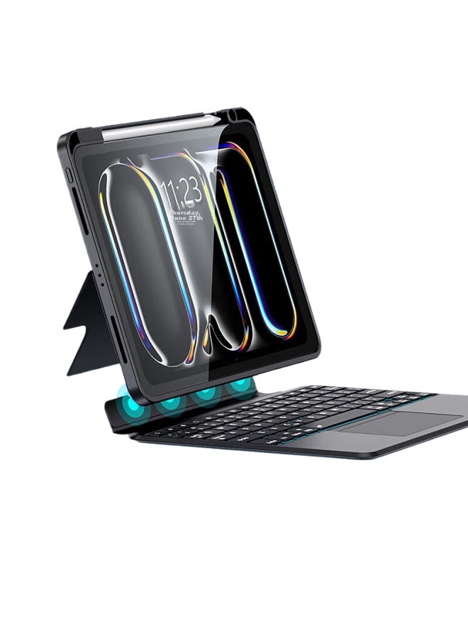 Smorss Bluetooth Keyboard Case For Apple Ipad, Compatible With Ipad 9th Generation 10.2/10.5 Inch Tablets, Stand And Protective Cover - Image 1